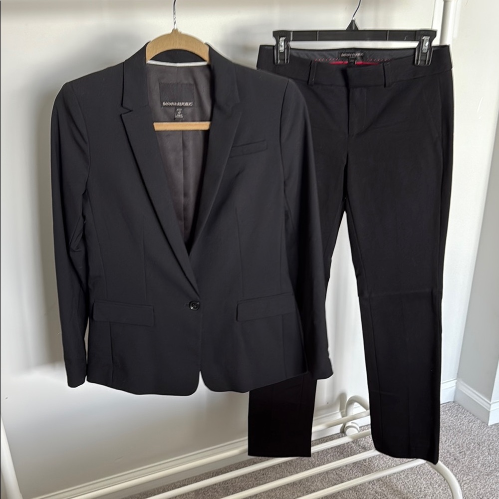 Banana Republic Black Sloan Suit